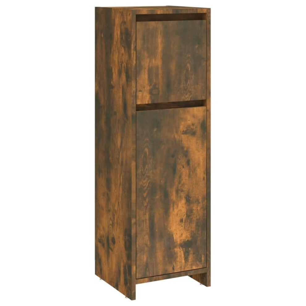 (smoked oak) vidaXL Bathroom Cabinet Washroom Storage Rack Cupboard Chipboard Multi Colours