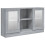 VidaXL (grey sonoma) vidaXL Vitrine Cabinet Sideboard Storage Organiser Cupboard Engineered Wood 1