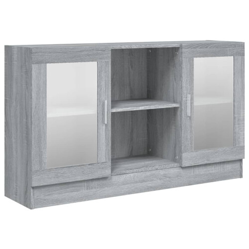 VidaXL (grey sonoma) vidaXL Vitrine Cabinet Sideboard Storage Organiser Cupboard Engineered Wood
