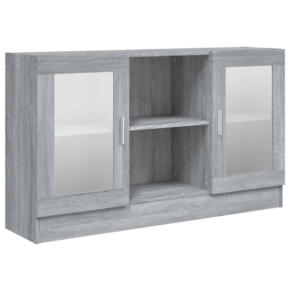 (grey sonoma) vidaXL Vitrine Cabinet Sideboard Home Organiser Multi Colours Multi Materials