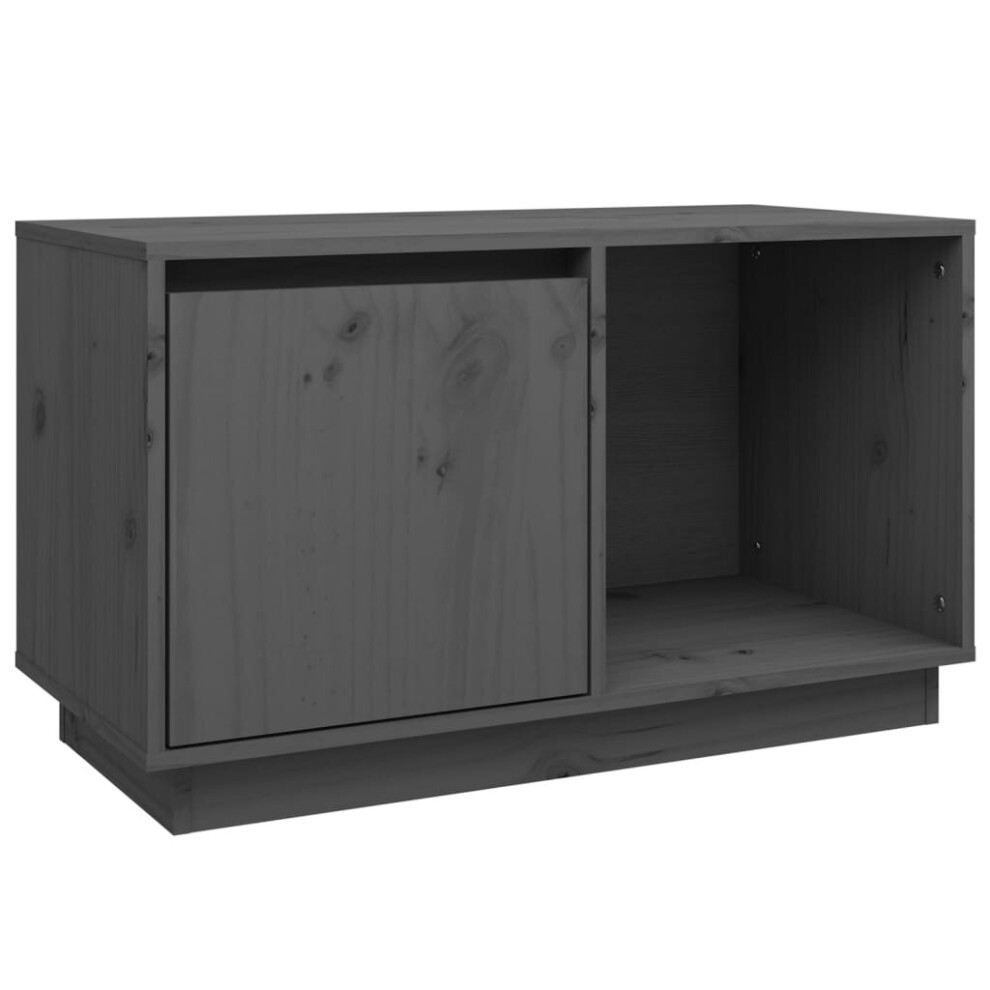 Vidaxl (Grey) Solid Wood Pine Tv Cabinet Living Room Tv Stand Furniture Multi Colours