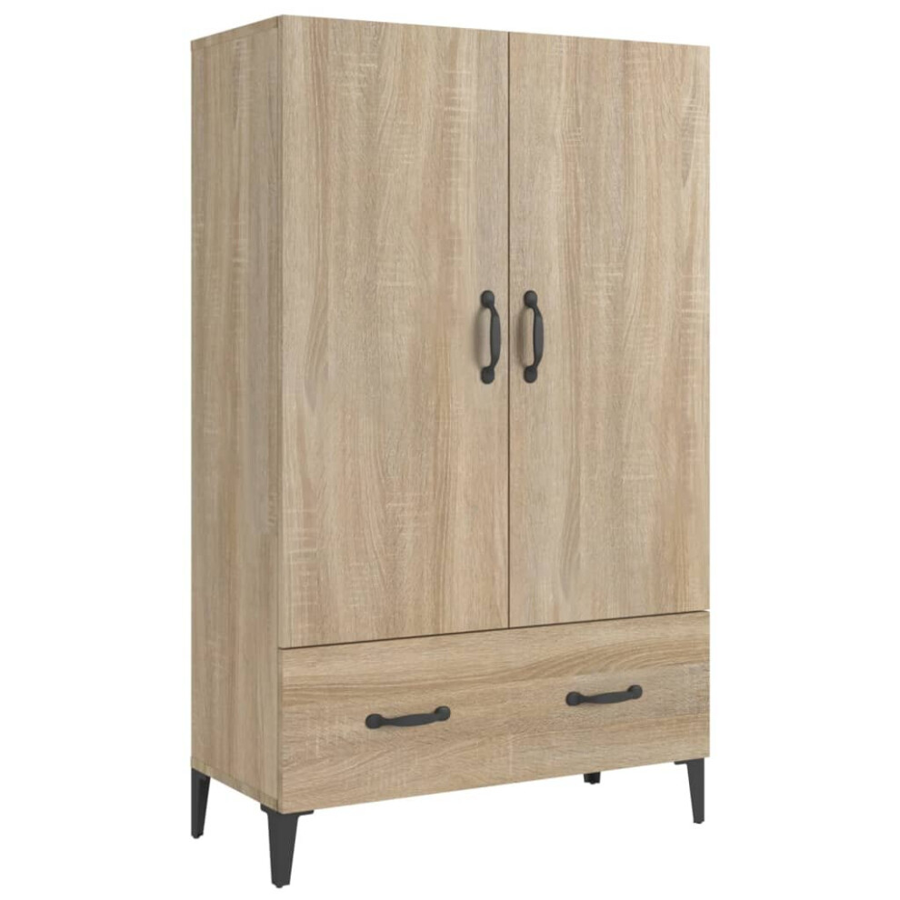 Vidaxl (Sonoma Oak) Highboard Sideboard Storage Cabinet Cupboard Bookcase Engineered Wood