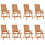 VidaXL (8) vidaXL 2/4/6/8x Solid Wood Eucalyptus Folding Garden Chairs Foldable Chair 2