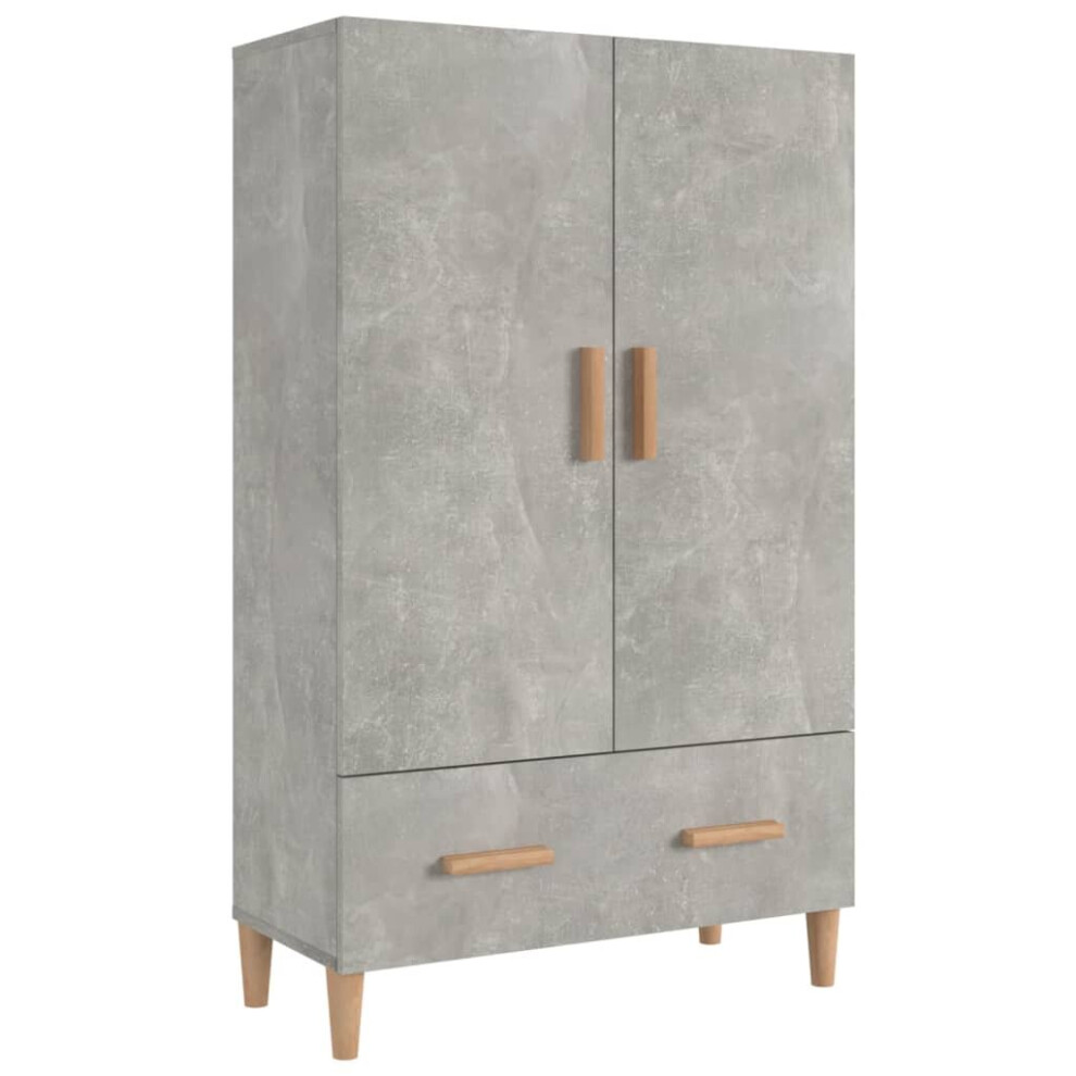 Vidaxl (Concrete ) Highboard Sideboard Storage Cabinet Cupboard Bookcase Engineered Wood Grey