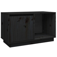(black) vidaXL Solid Wood Pine TV Cabinet Living Room TV Stand Furniture Multi Colours