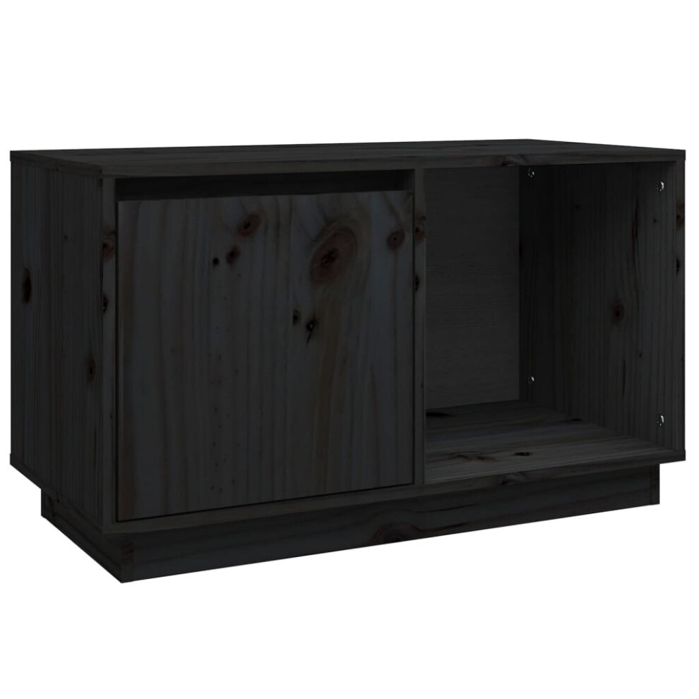 Vidaxl (Black) Solid Wood Pine Tv Cabinet Living Room Tv Stand Furniture Multi Colours Black