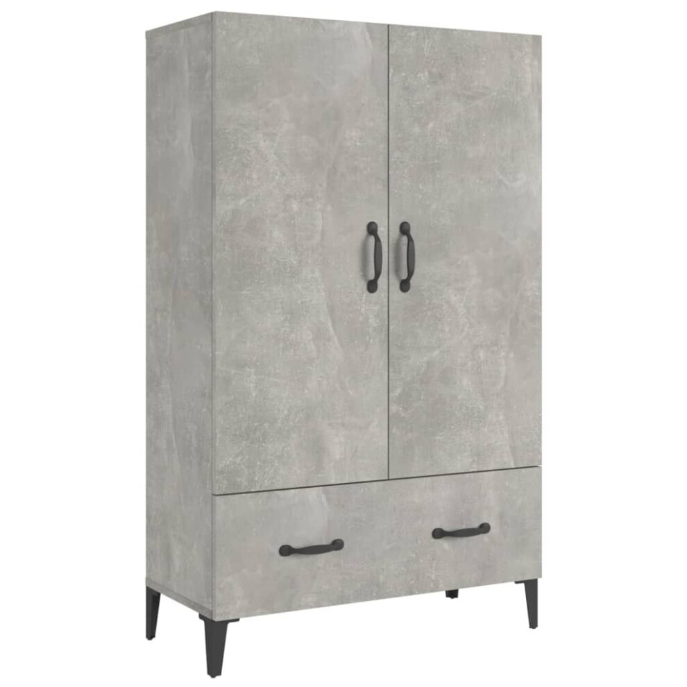 Vidaxl (Concrete ) Highboard Sideboard Storage Cabinet Cupboard Bookcase Engineered Wood Grey