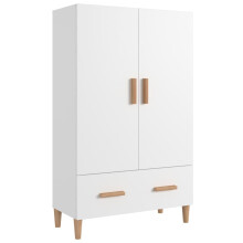(white) vidaXL Highboard Sideboard Storage Cabinet Cupboard Bookcase Engineered Wood