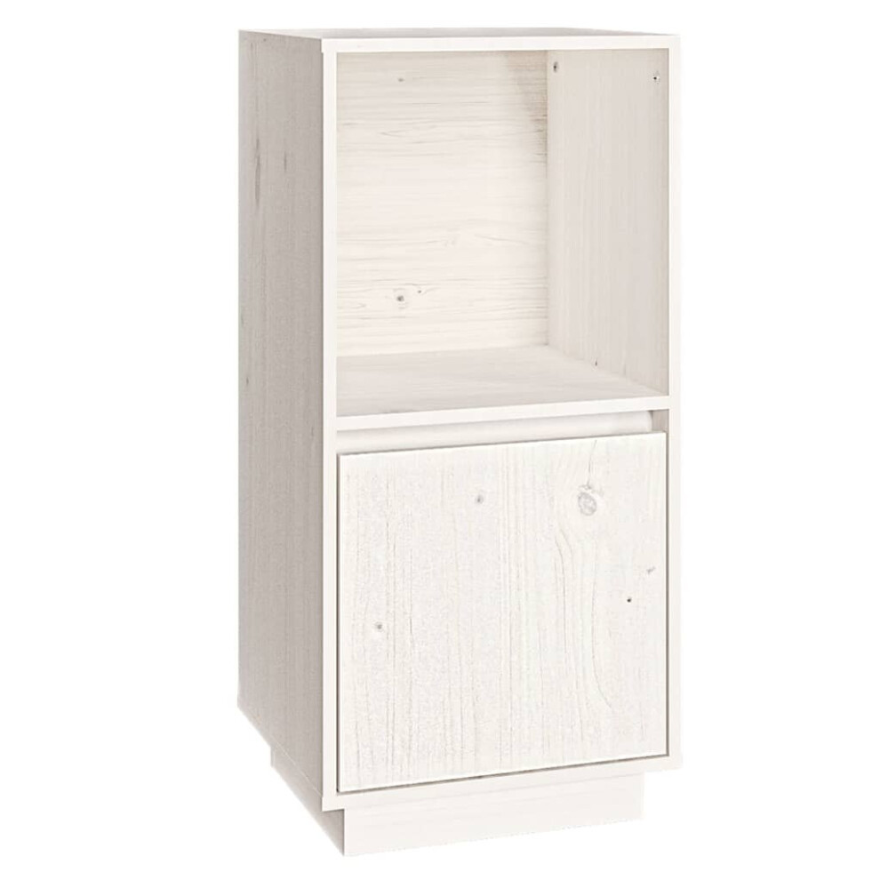 (white) vidaXL Solid Wood Pine Sideboard Side Cabinet Home Organiser Multi Colours