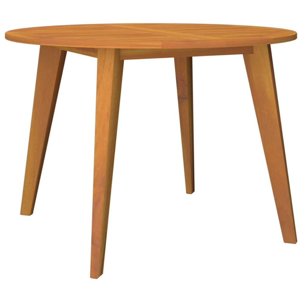 Vidaxl (Ø 110 X 75 Cm) Solid Wood Acacia Garden Table Outdoor Patio Furniture Multi Sizes