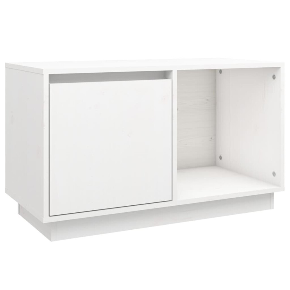 Vidaxl (White) Solid Wood Pine Tv Cabinet Living Room Tv Stand Furniture Multi Colours White