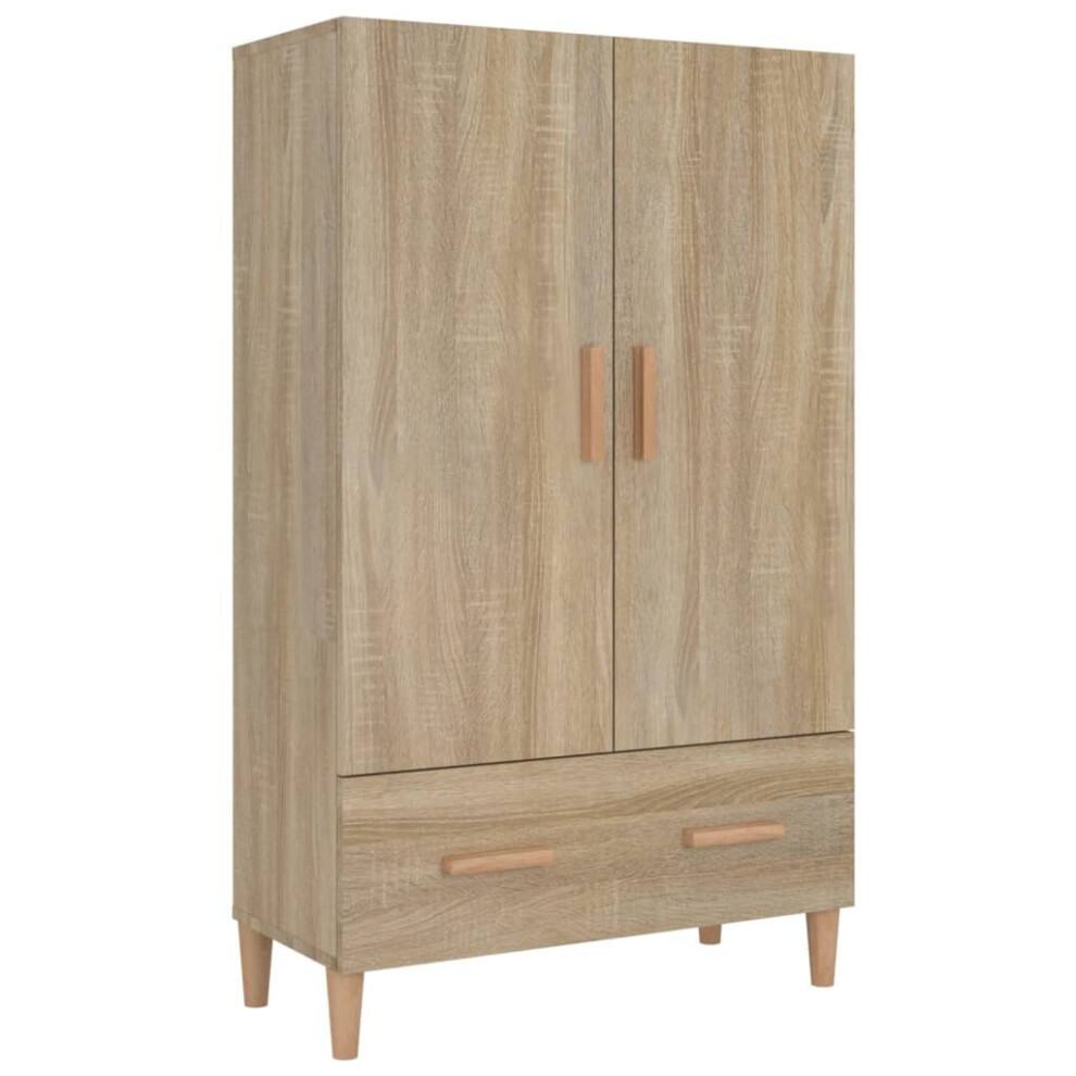 Vidaxl (Sonoma Oak) Highboard Sideboard Storage Cabinet Cupboard Bookcase Engineered Wood