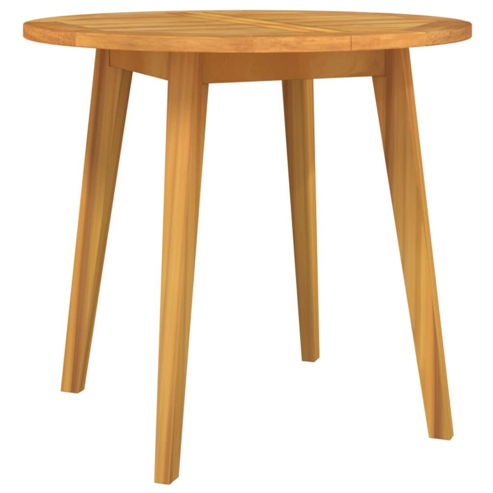 Vidaxl (Ø 85 X 75 Cm) Solid Wood Acacia Garden Table Outdoor Patio Furniture Multi Sizes