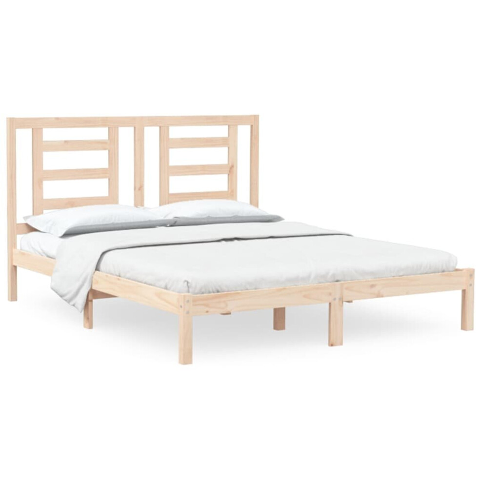 (brown, 150 x 200 cm) vidaXL Solid Wood Pine Bed Frame Wooden Bedstead Bed Base Multi Colours/Sizes