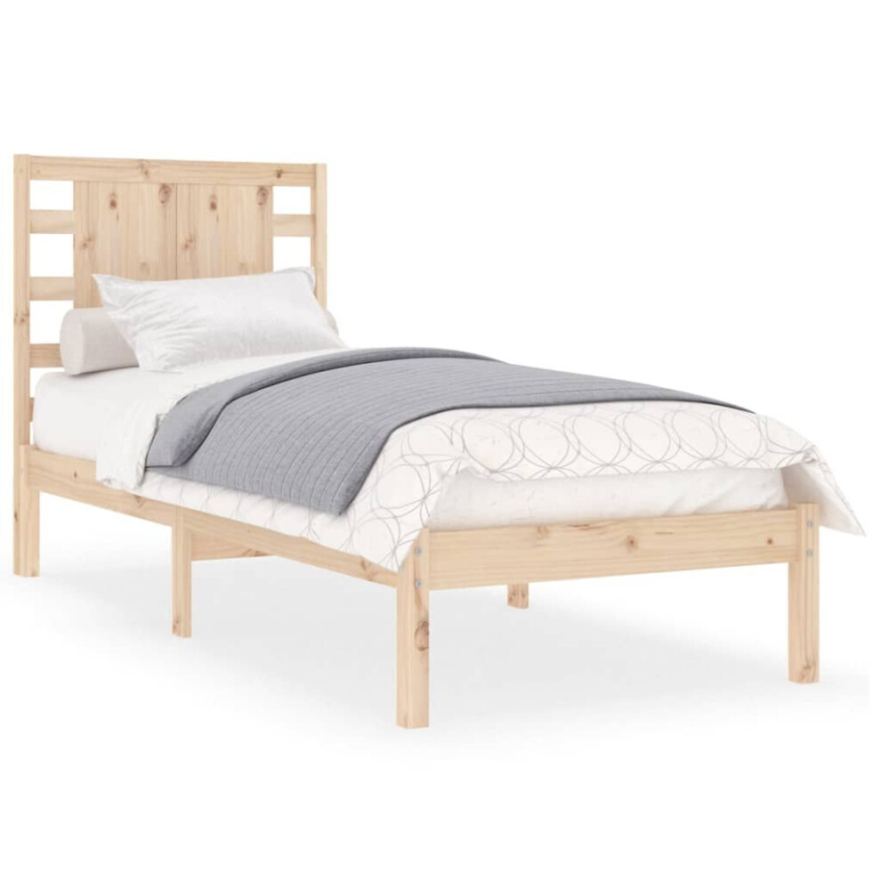 (brown, 75 x 190 cm) vidaXL Solid Wood Pine Bed Frame Indoor Bedroom Bedstead Multi Colours/Sizes