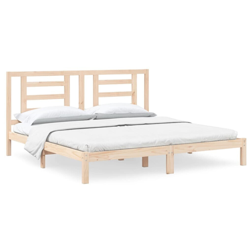 (brown, 200 x 200 cm) vidaXL Solid Wood Pine Bed Frame Wooden Bedstead Bed Base Multi Colours/Sizes