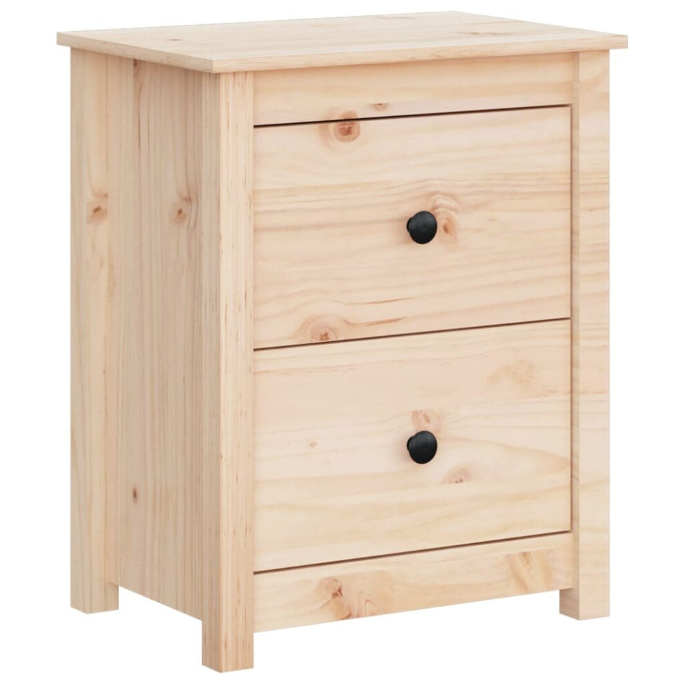 (brown, 1) vidaXL 1/2x Solid Wood Pine Bedside Cabinet Nightstand End Table Multi Colours