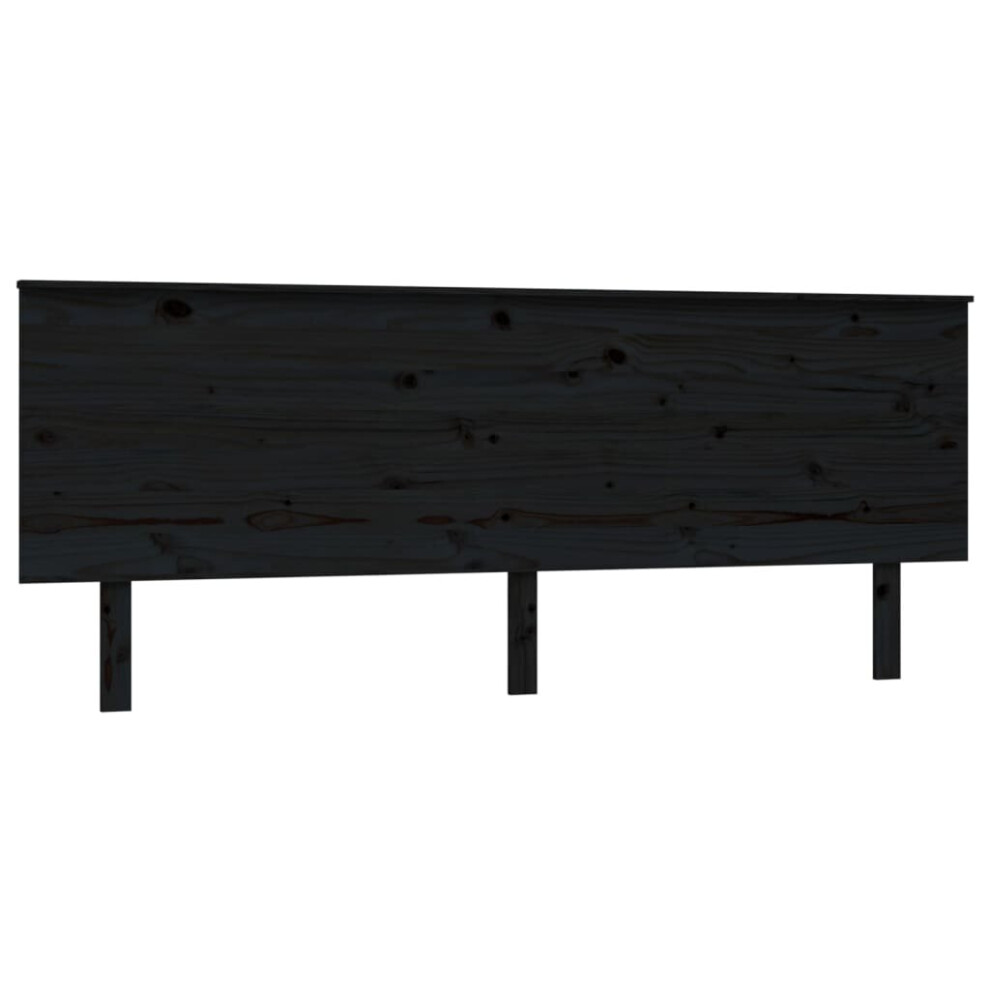 (black, 204 x 6 x 82.5 cm) vidaXL Solid Wood Pine Bed Headboard Wooden Bed Header Multi Colours/Sizes