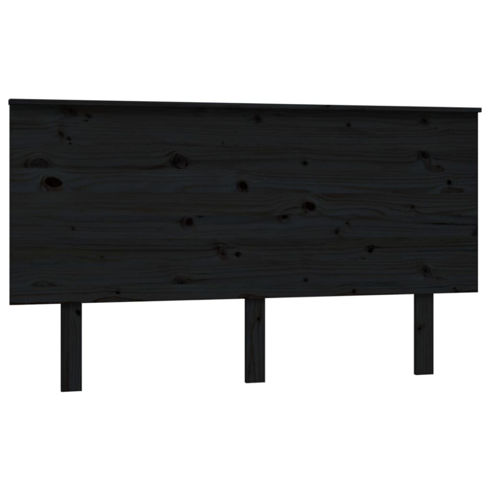 (black, 144 x 6 x 82.5 cm) vidaXL Solid Wood Pine Bed Headboard Wooden Bed Header Multi Colours/Sizes