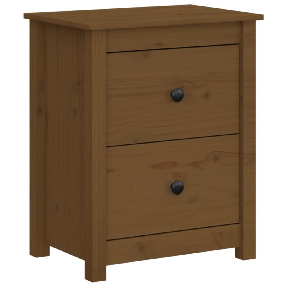 (honey brown, 1) vidaXL 1/2x Solid Wood Pine Bedside Cabinet Nightstand End Table Multi Colours