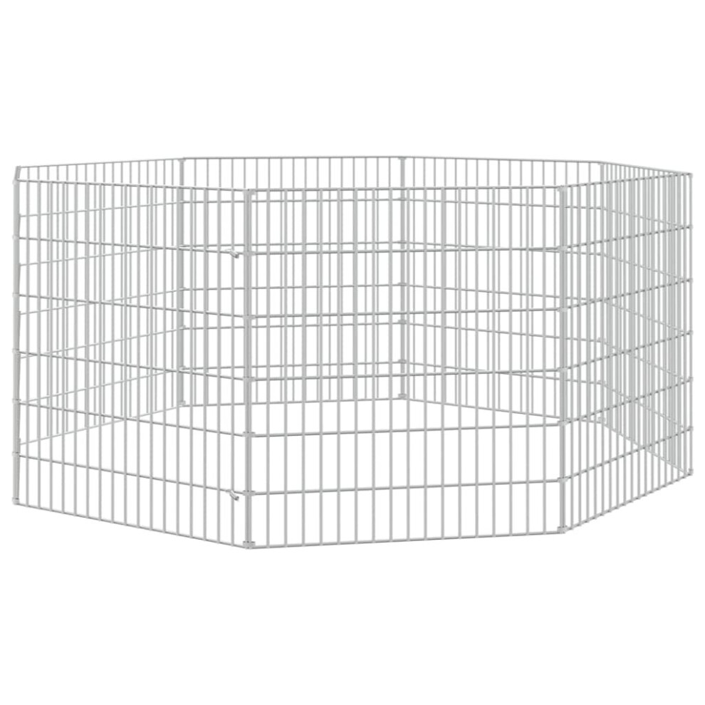 Vidaxl (54 X 60 Cm/8) Free Range Animal Enclosure Rabbit Cage Animal Cage Galvanised Iron