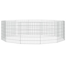 (54 x 60 cm/12) vidaXL Free Range Animal Enclosure Rabbit Cage Animal Cage Galvanised Iron