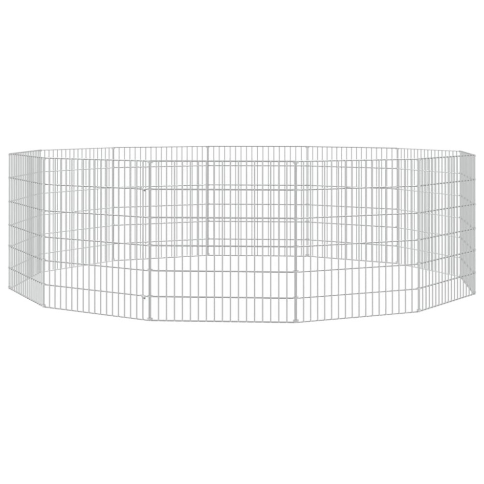 Vidaxl (54 X 60 Cm/12) Free Range Animal Enclosure Rabbit Cage Animal Cage Galvanised Iron