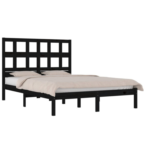 VidaXL (200 x 200 cm) vidaXL Bed Frame Bed Base Bedstead Bedroom Mattress Foundation Solid Wood Pine 2