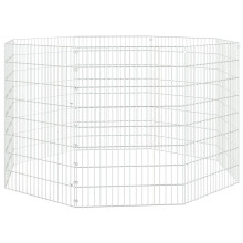 (54 x 80 cm/8) vidaXL Free Range Animal Enclosure Rabbit Cage Animal Cage Galvanised Iron