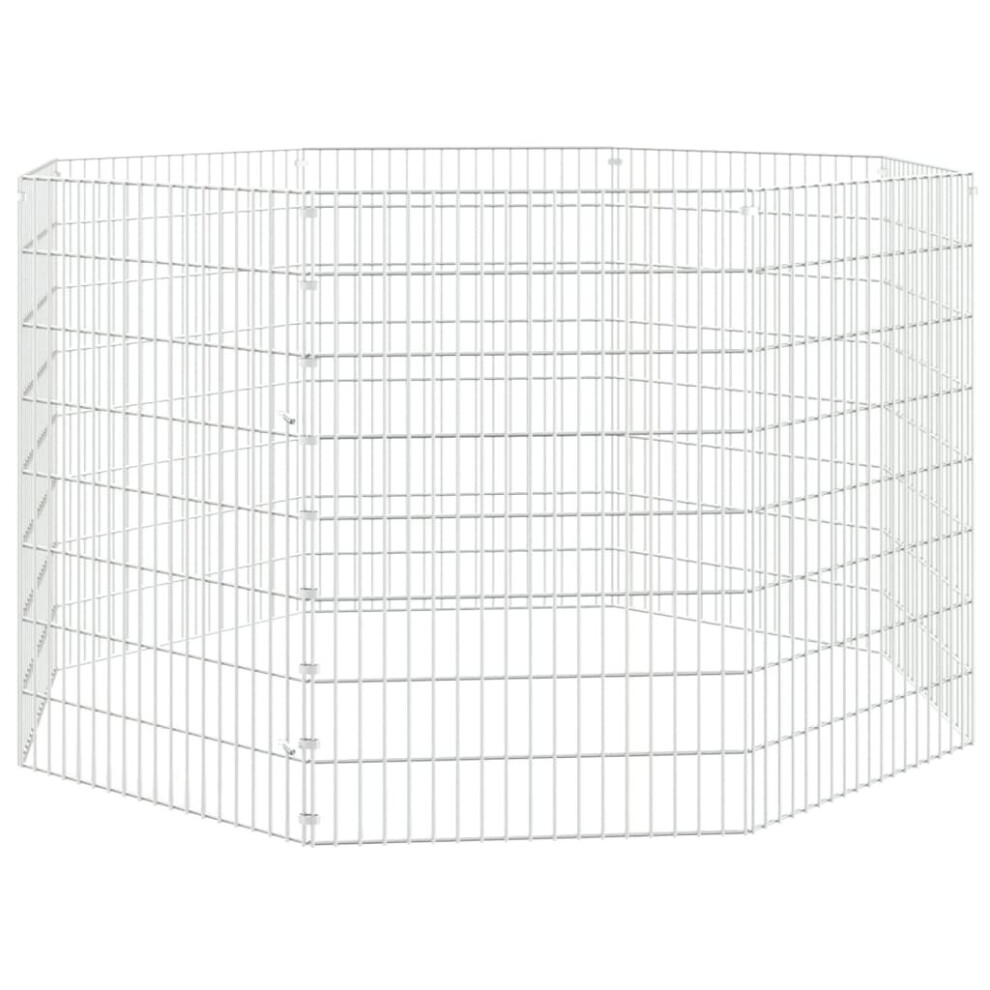 (54 X 80 cm/8) vidaXL Free Range Animal Enclosure Rabbit Cage Animal Cage Galvanised Iron