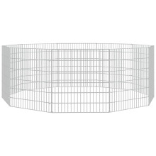 (54 x 60 cm/10) vidaXL Free Range Animal Enclosure Rabbit Cage Animal Cage Galvanised Iron