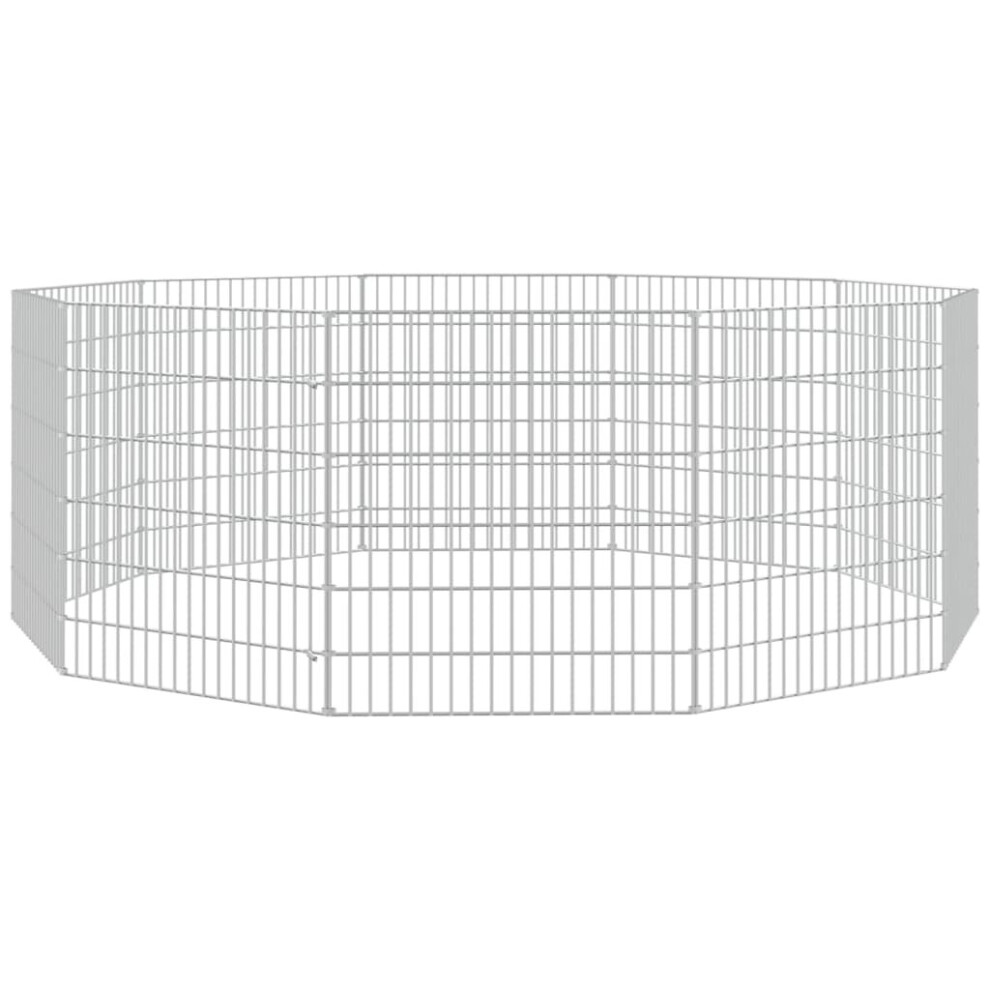 Vidaxl (54 X 60 Cm/10) Free Range Animal Enclosure Rabbit Cage Animal Cage Galvanised Iron