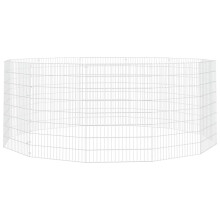 (54 x 80 cm/12) vidaXL Free Range Animal Enclosure Rabbit Cage Animal Cage Galvanised Iron