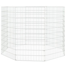 (54 x 100 cm/8) vidaXL Free Range Animal Enclosure Rabbit Cage Animal Cage Galvanised Iron