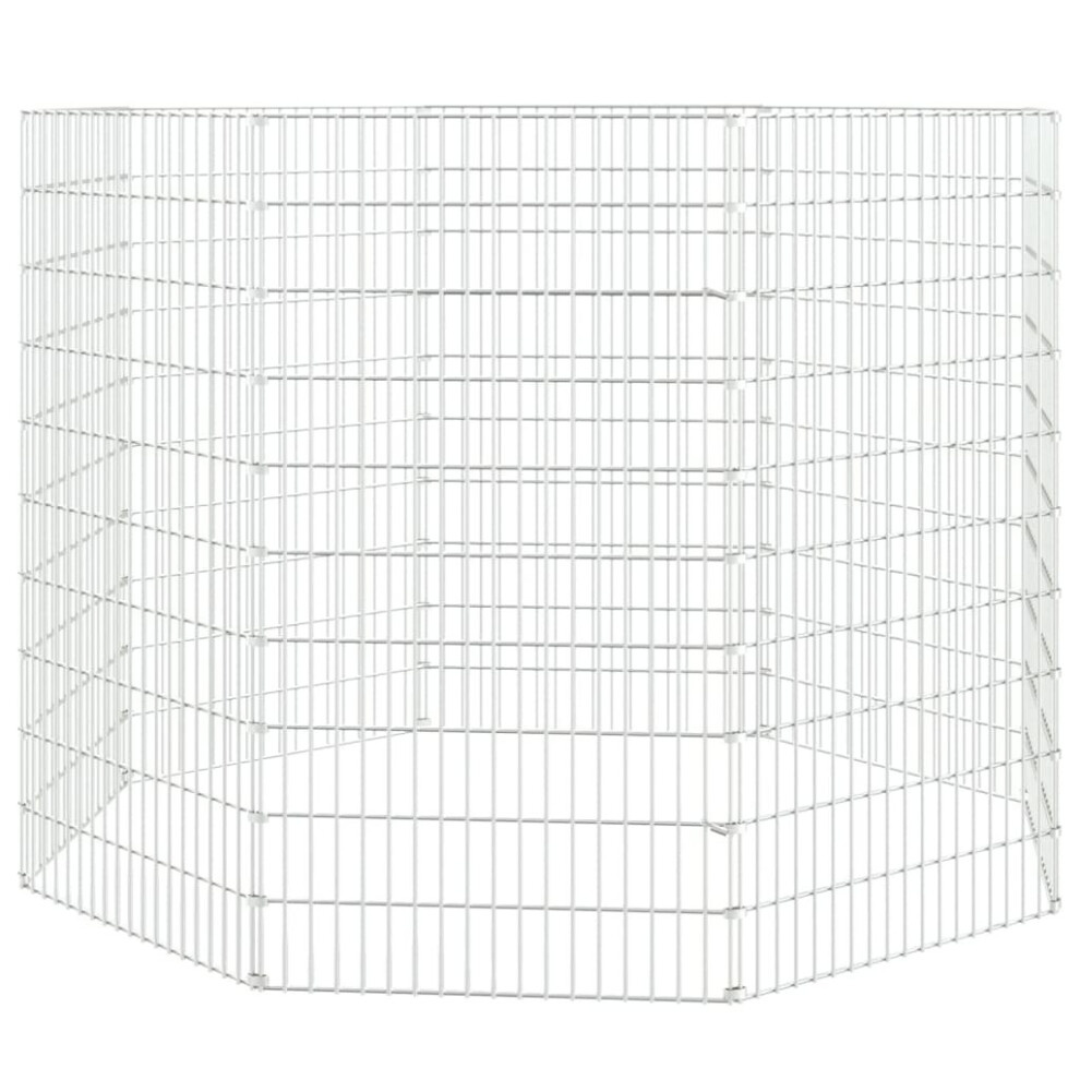 Vidaxl (54 X 100 Cm/8) Free Range Animal Enclosure Rabbit Cage Animal Cage Galvanised Iron