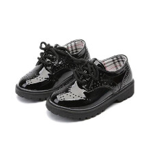 (Black, 32) Children School Uniform Shoes Patent Leather Shoes Student Performance Shoes