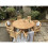 Teak Garden furniture round table combo 1