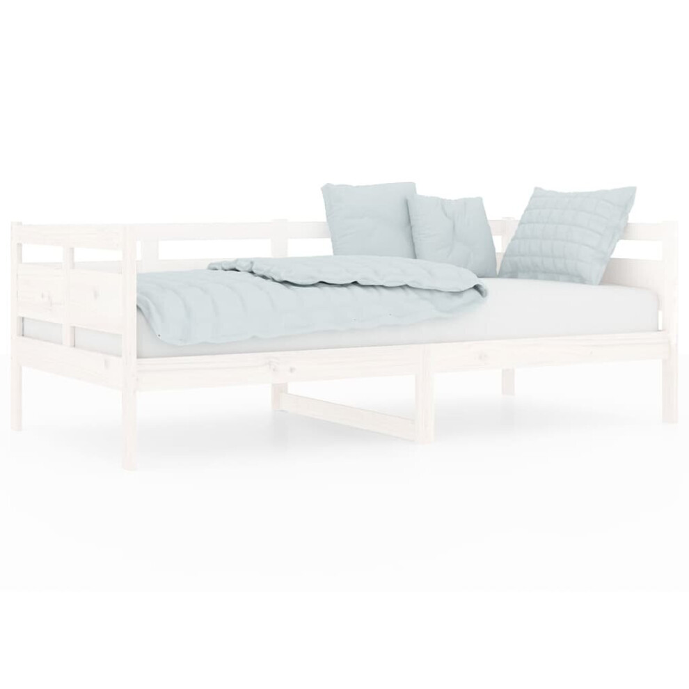 (white, 90 x 190 cm) vidaXL Solid Wood Pine Day Bed Wooden Sleepover Sofa Bed Multi Colours/Sizes