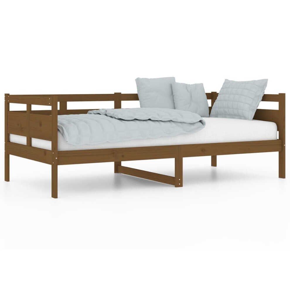 Vidaxl (Honey Brown, 90 X 190 Cm) Solid Wood Pine Day Bed Wooden Sleepover Sofa Bed Multi Colours/Sizes