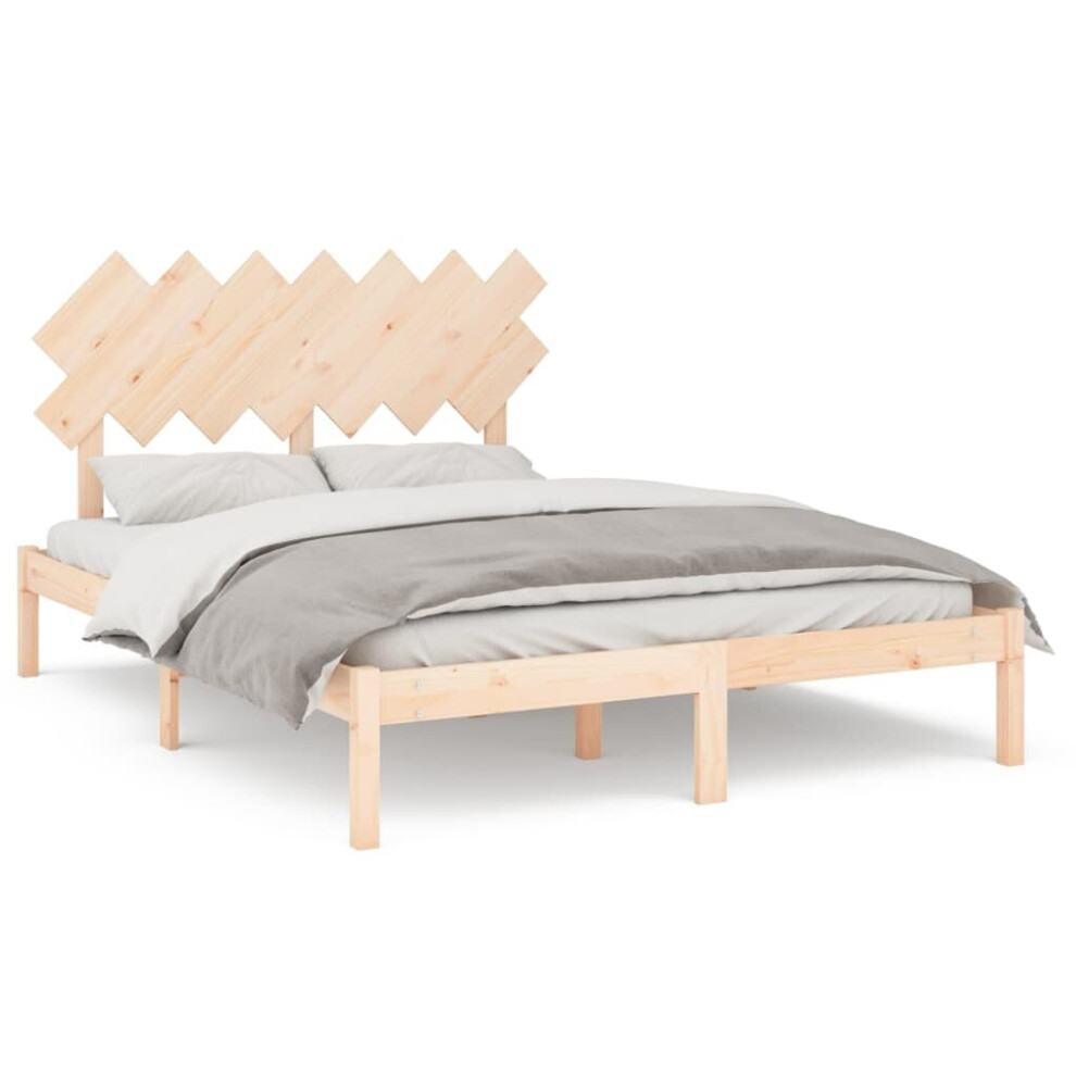 (brown, 140 x 190 cm) vidaXL Solid Wood Bed Frame Home Wooden Bed Base Bedstead Multi Colours/Sizes