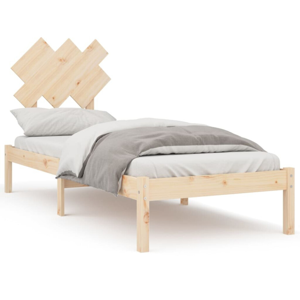 (brown, 75 x 190 cm) vidaXL Solid Wood Bed Frame Home Wooden Bed Base Bedstead Multi Colours/Sizes