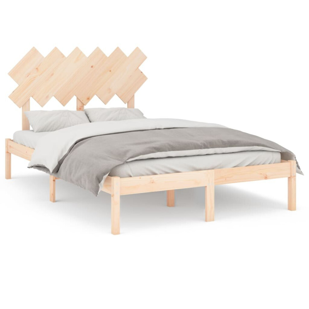 (brown, 120 x 190 cm) vidaXL Solid Wood Bed Frame Home Wooden Bed Base Bedstead Multi Colours/Sizes