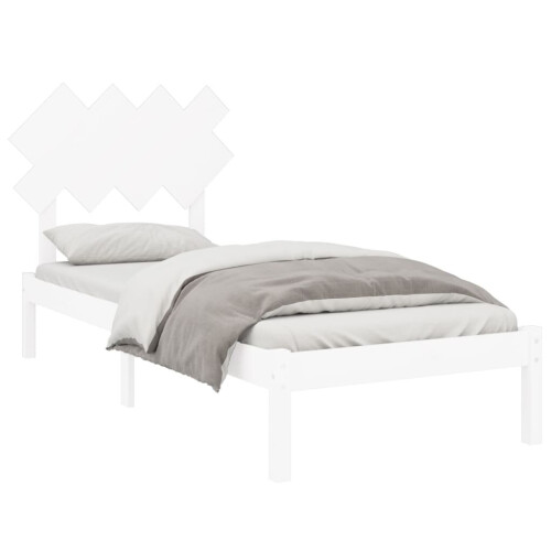 VidaXL (white, 90 x 200 cm) vidaXL Solid Wood Bed Frame Home Wooden Bed Base Bedstead Multi Colours/Sizes 2
