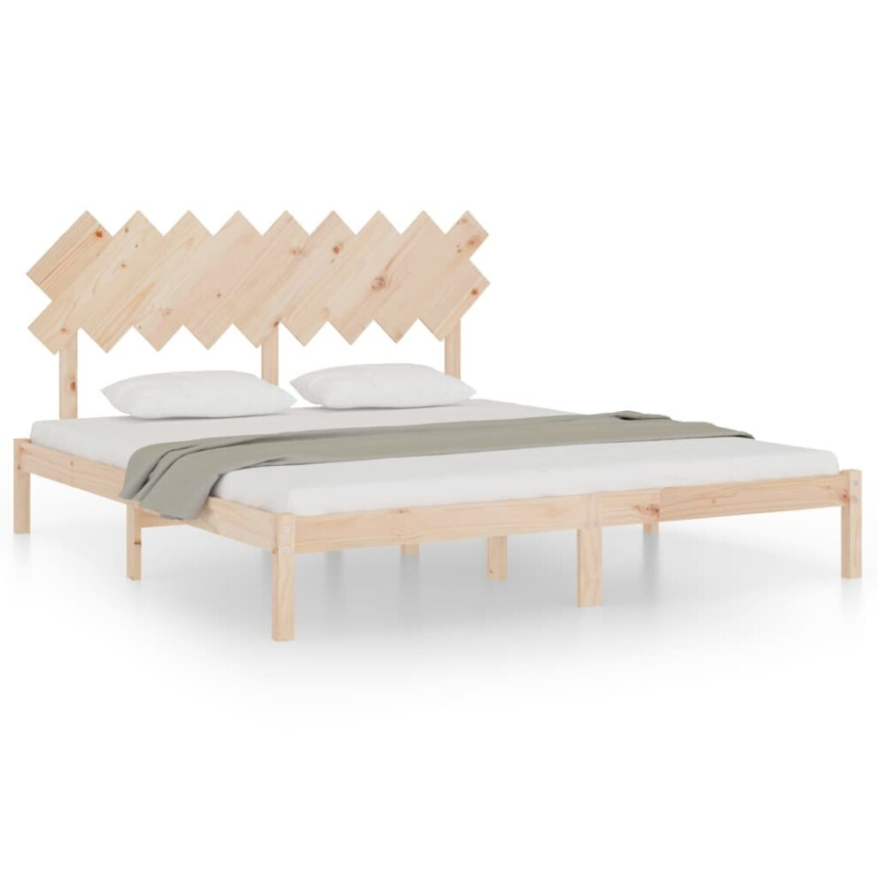 Vidaxl (Brown, 180 X 200 Cm) Solid Wood Bed Frame Home Wooden Bed Base Bedstead Multi Colours/Sizes