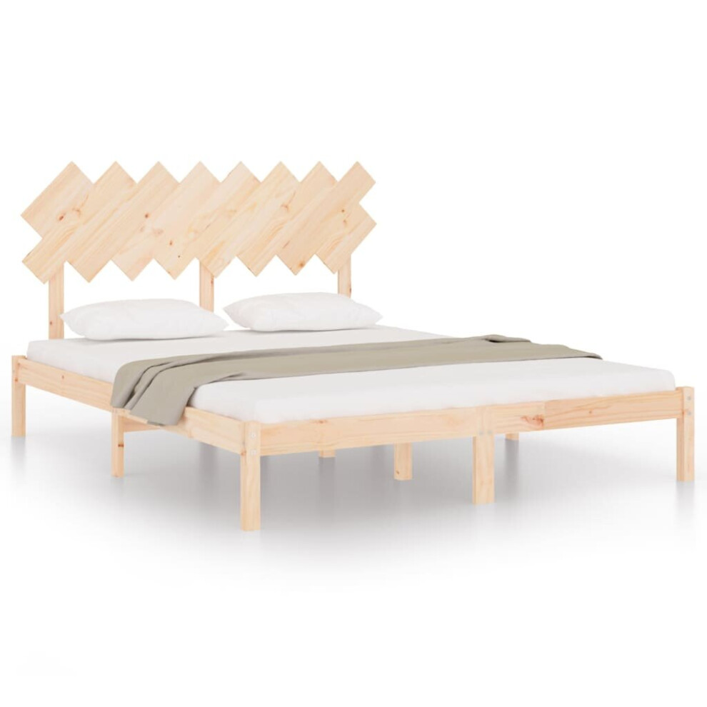 (brown, 160 X 200 cm) vidaXL Solid Wood Bed Frame Home Wooden Bed Base Bedstead Multi Colours/Sizes