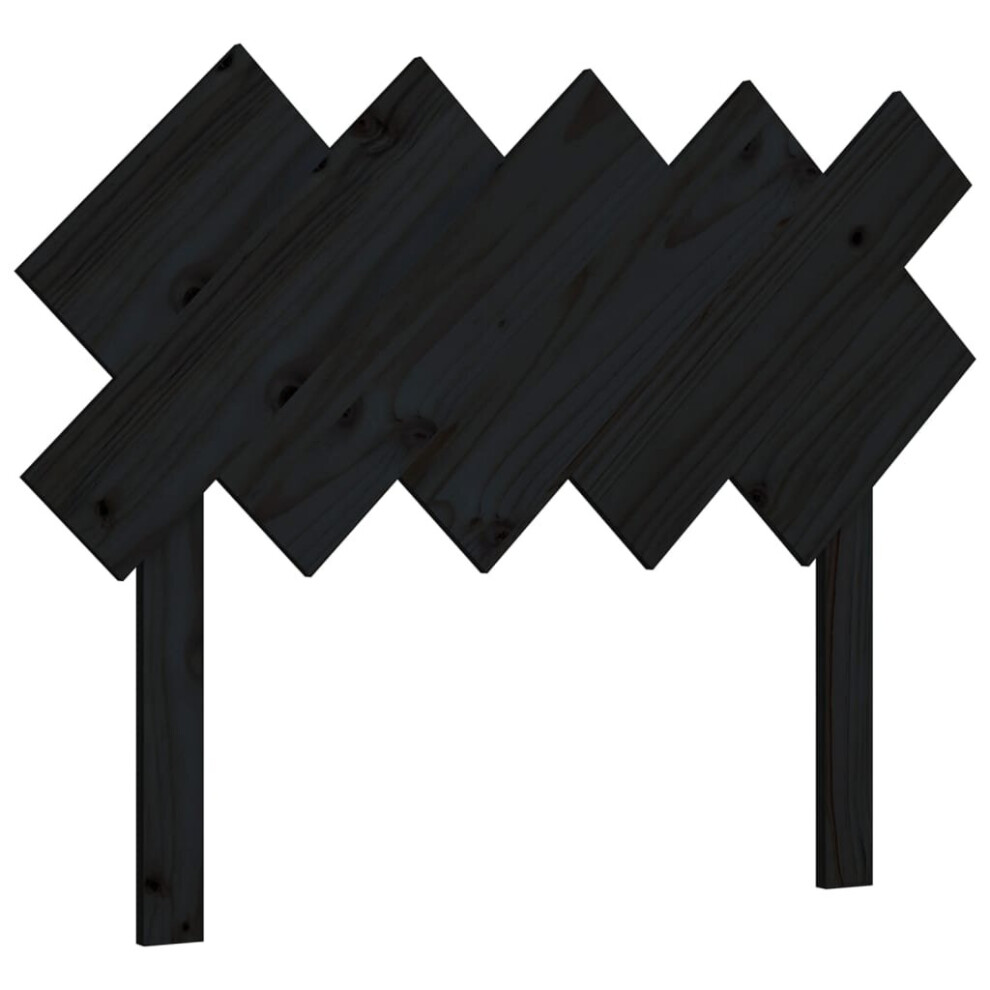 Vidaxl (Black, 104 X 3 X 80.5 Cm) Bed Headboard Home Bedroom Decorative Bed Header Panel Solid Wood Pine