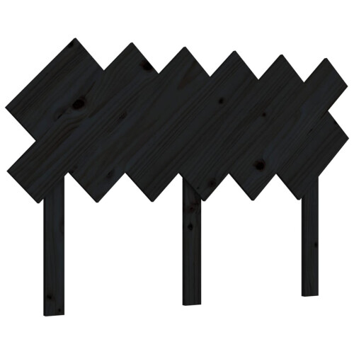 VidaXL (black, 122.5 x 3 x 80.5 cm) vidaXL Bed Headboard Home Bedroom Decorative Bed Header Panel Solid Wood Pine