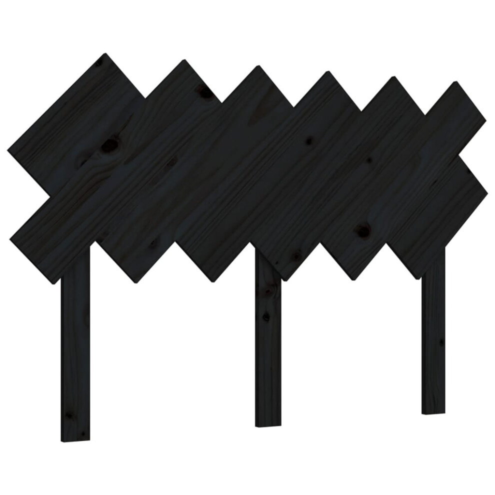 Vidaxl (Black, 122.5 X 3 X 80.5 Cm) Bed Headboard Home Bedroom Decorative Bed Header Panel Solid Wood Pine