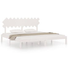 (white, 200 x 200 cm) vidaXL Solid Wood Bed Frame Home Wooden Bed Base Bedstead Multi Colours/Sizes