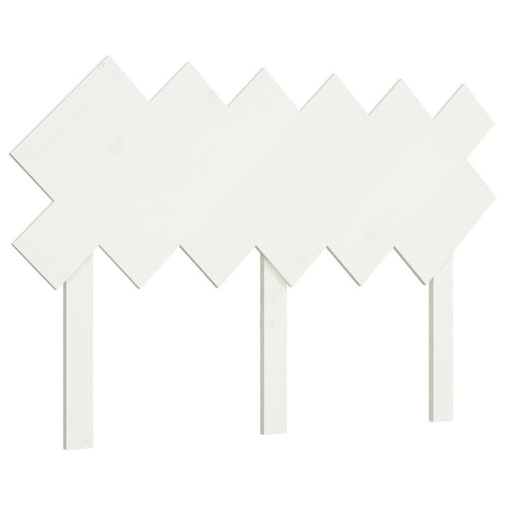 Vidaxl (White, 122.5 X 3 X 80.5 Cm) Bed Headboard Home Bedroom Decorative Bed Header Panel Solid Wood Pine